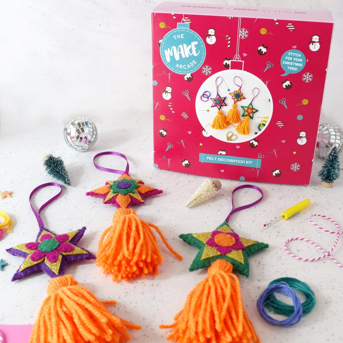 'Star Deco Tassel' Felt Decoration Set