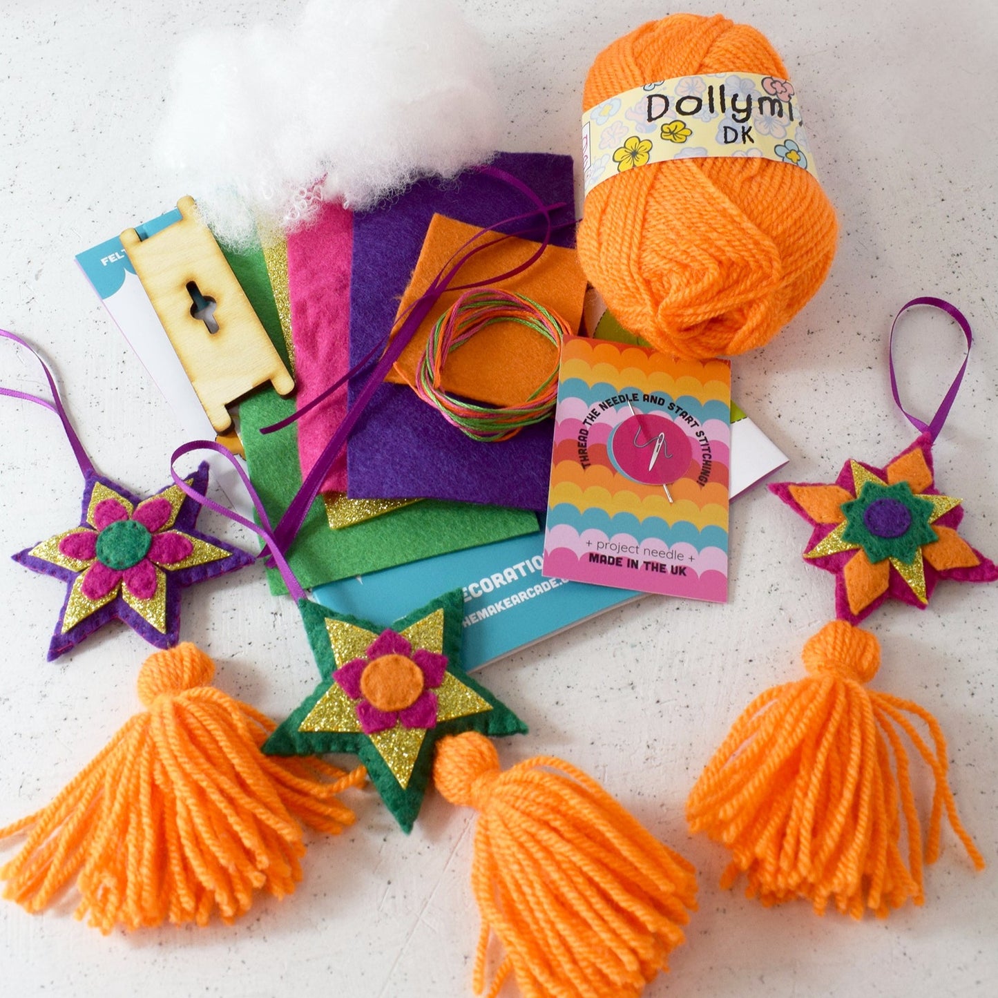 'Star Deco Tassel' Felt Decoration Set