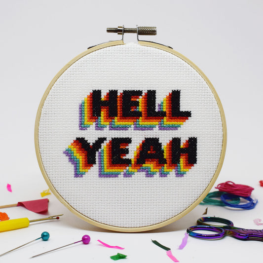 'Hell Yeah' Cross Stitch - PDF Pattern