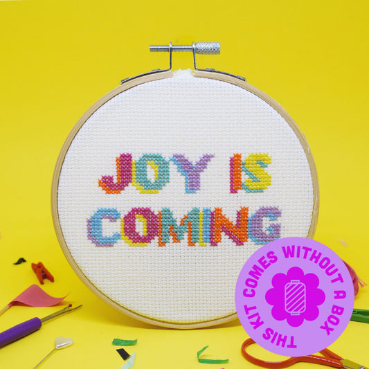 'Joy is Coming' Cross Stitch Kit