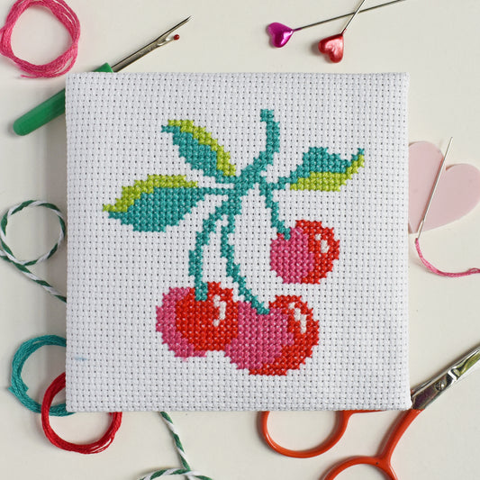 'Cherries' Mini Cross Stitch Kit