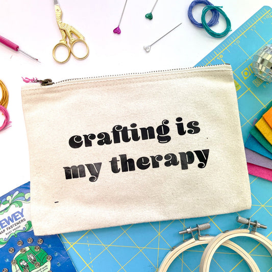 'Crafting is my therapy' Craft Project Bag