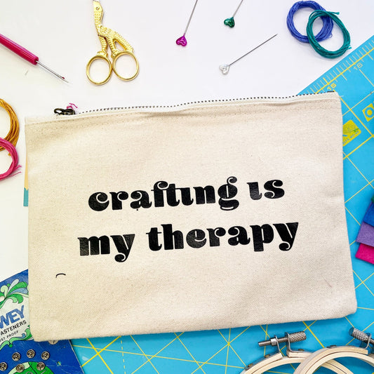 'Crafting is my therapy' Craft Project Bag *SECOND*