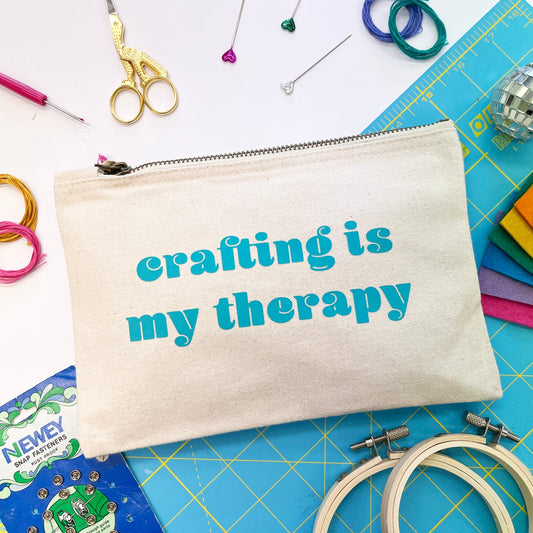 'Crafting is my therapy' Craft Project Bag