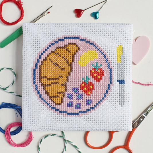 'Croissant' Mini Cross Stitch Kit