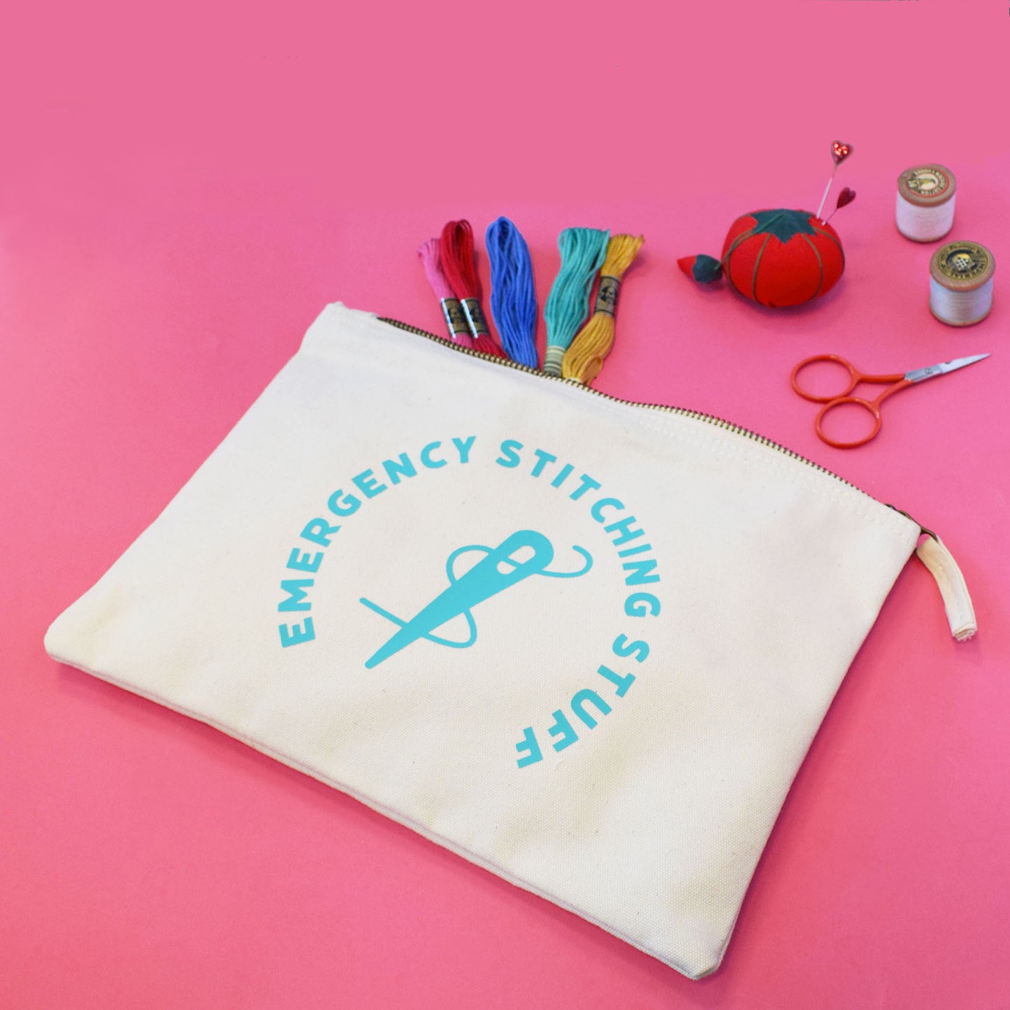 Emergency Stitching Stuff - Large Craft Project Bag