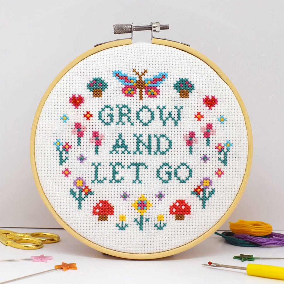 'Grow and Let Go' Large Cross Stitch Kit