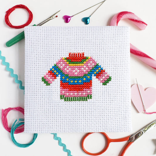 'Christmas Jumper' Mini Cross Stitch Kit