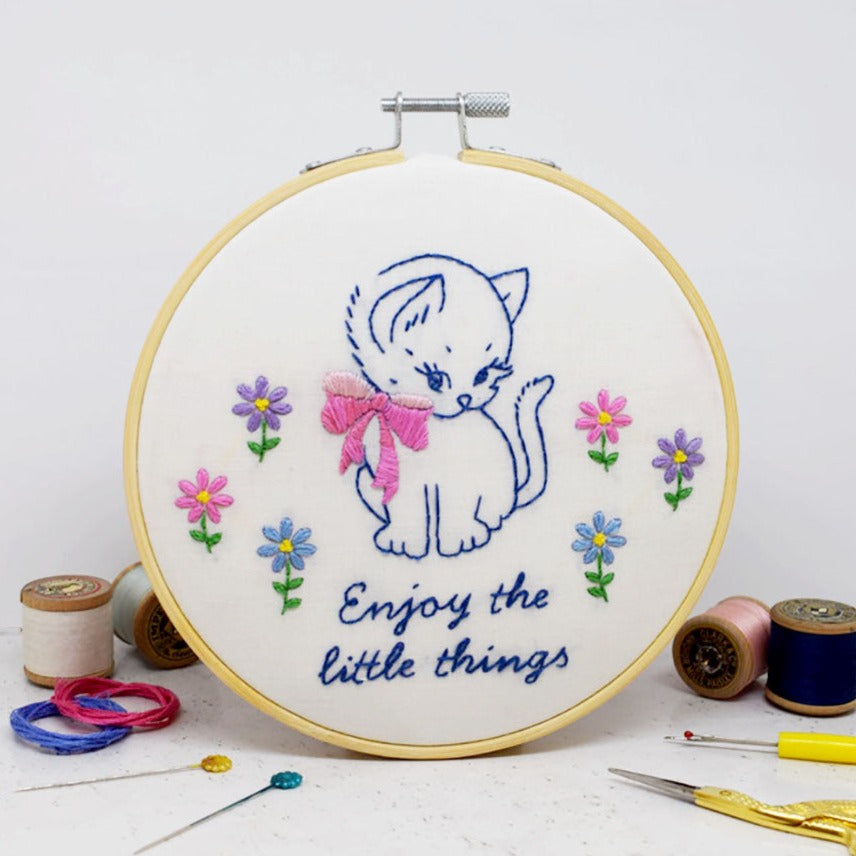 'Enjoy the little things' Large Embroidery Kit