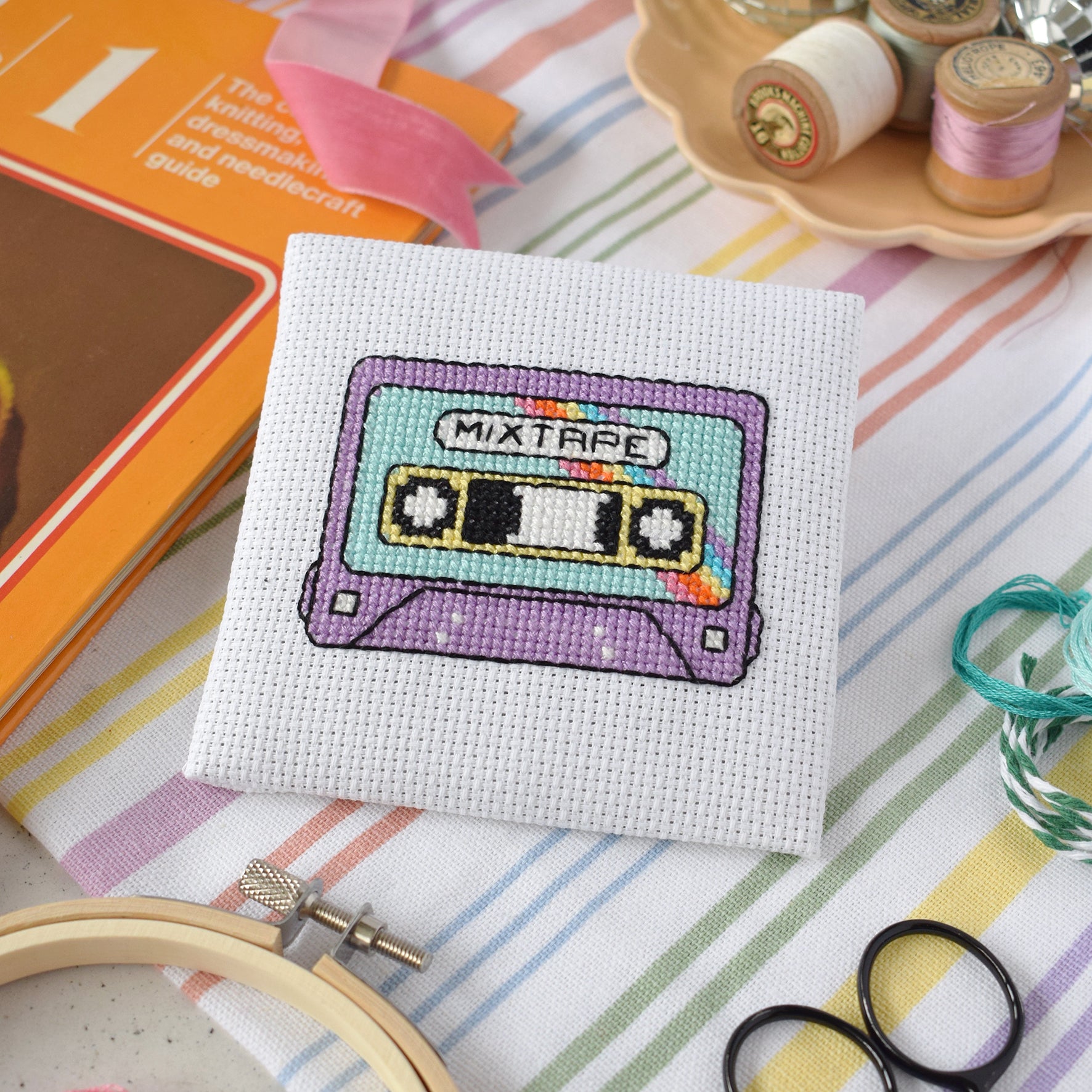 Mixtape' Mini Cross Stitch Kit – The Make Arcade