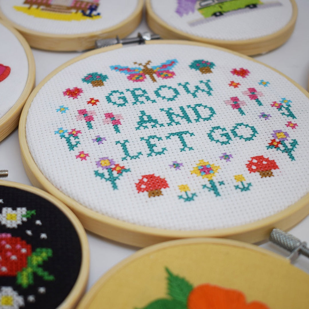 'Grow and Let Go' Large Cross Stitch Kit