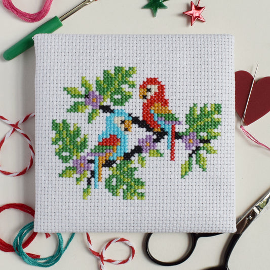'Parrots' Mini Cross Stitch Kit