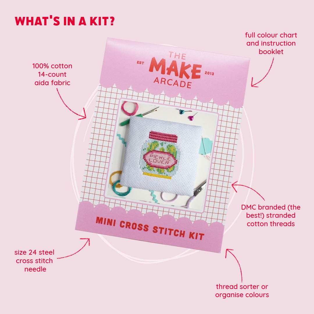 'Pickles' Mini Cross Stitch Kit