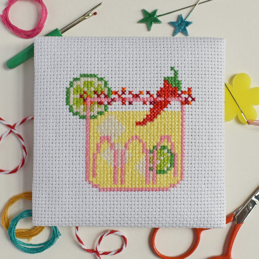 'Spicy Margarita' Mini Cross Stitch Kit