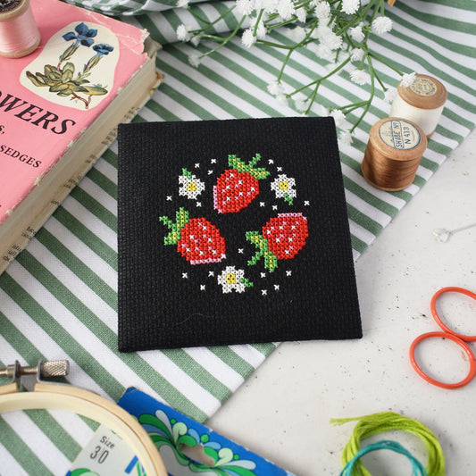 'Strawberry Patch' Mini Cross Stitch Kit