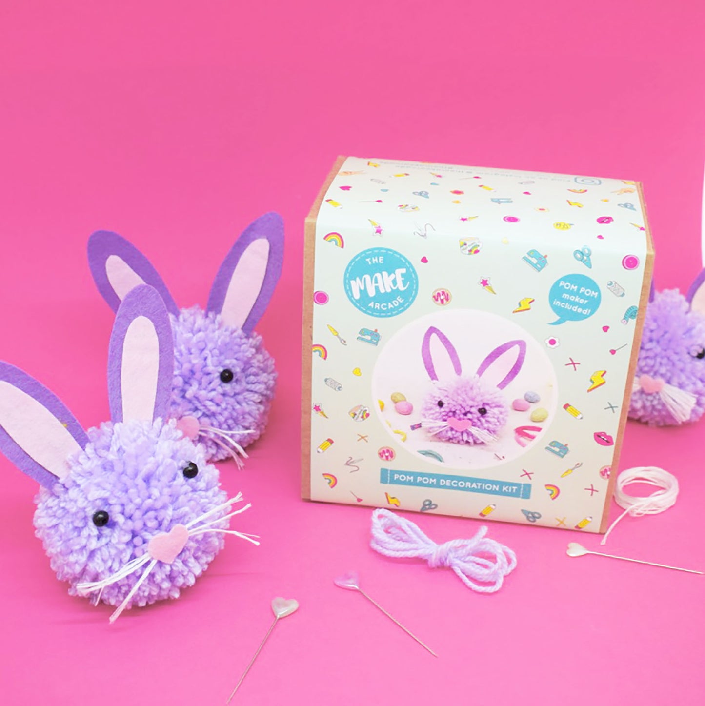 'Cute Bunny' Pom Pom Craft Kit