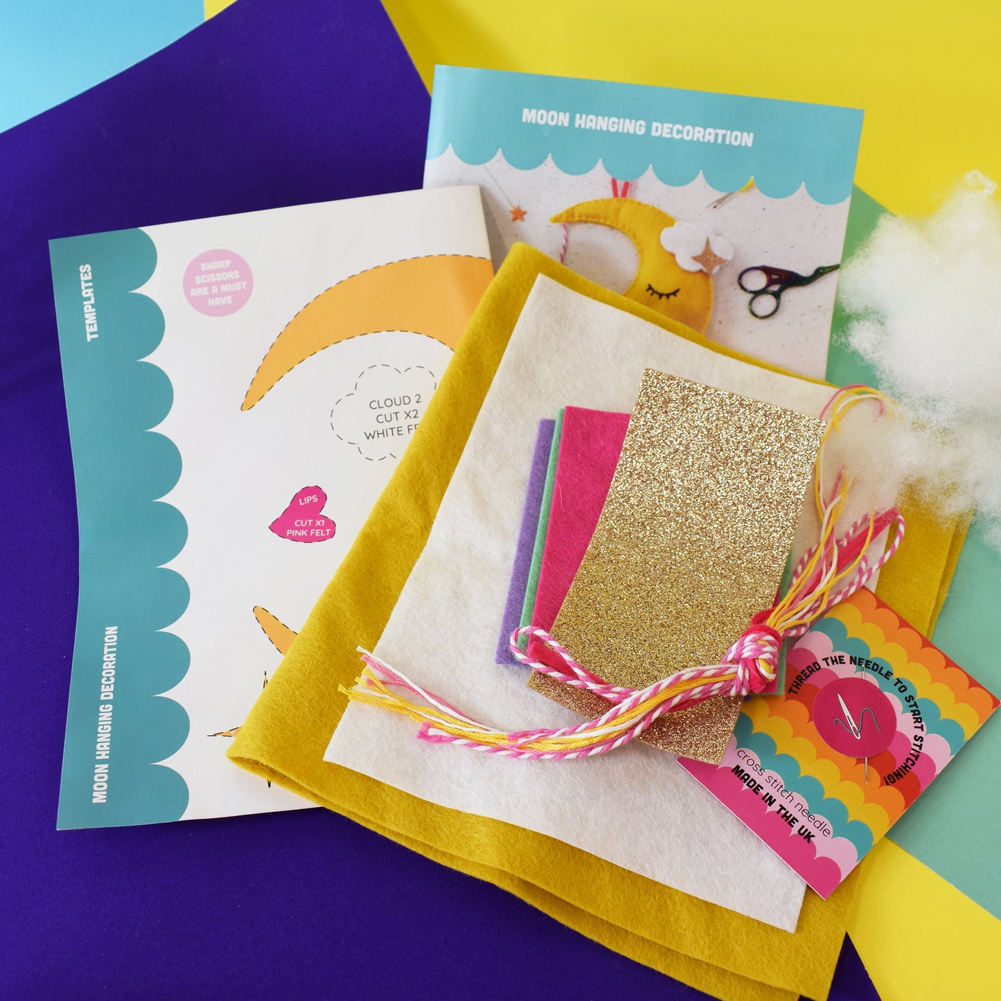 Moon Felt Hanging Decoration Kit