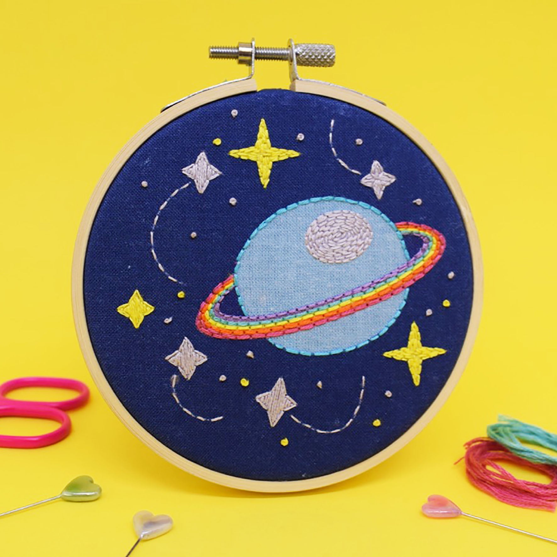 Galaxy Mini Embroidery Kit The Make Arcade