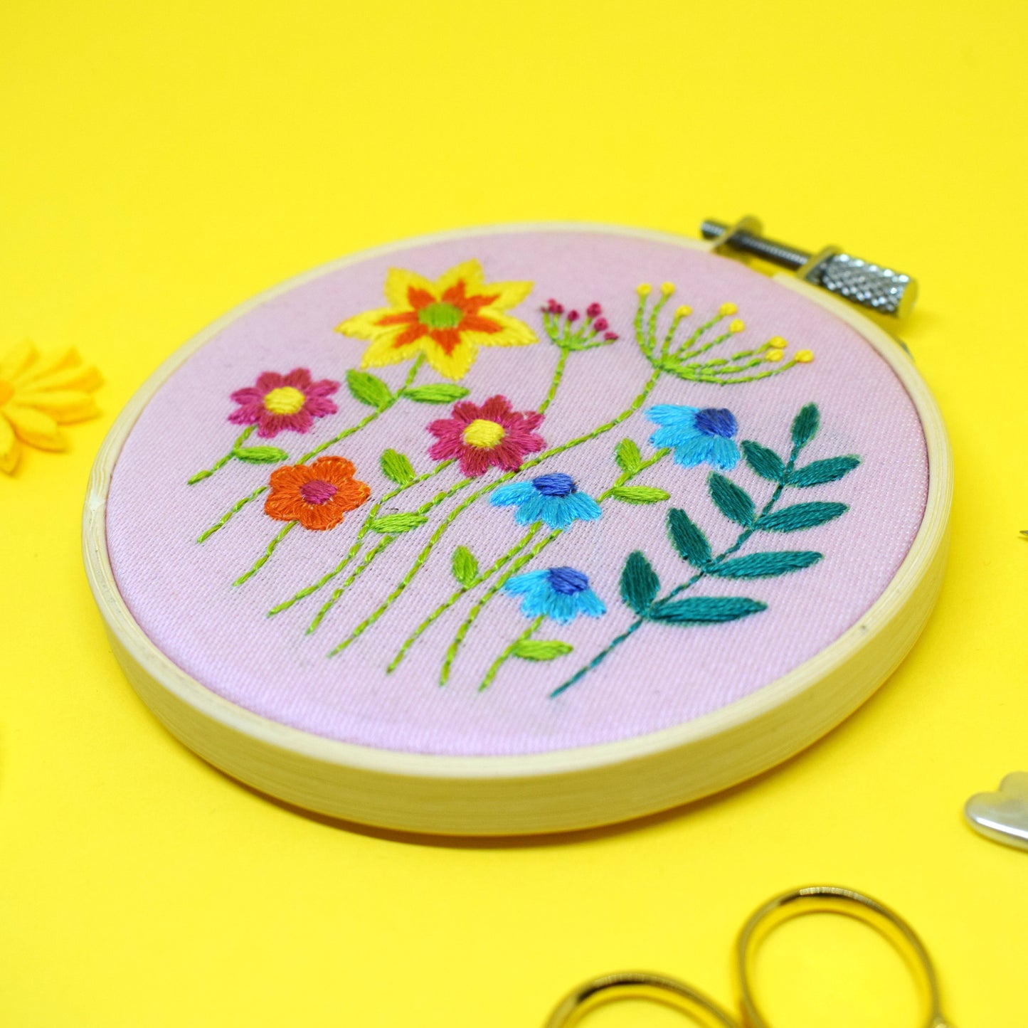 Meadow Flower Embroidery Kit