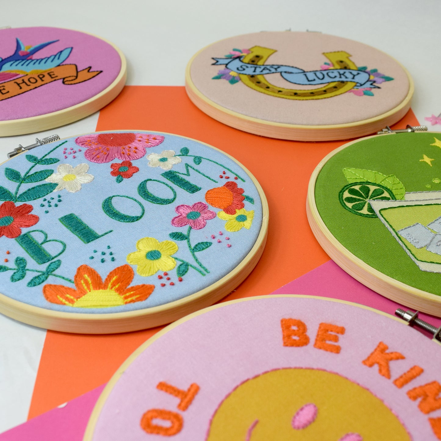'Stay Lucky' Large Embroidery Craft Kit