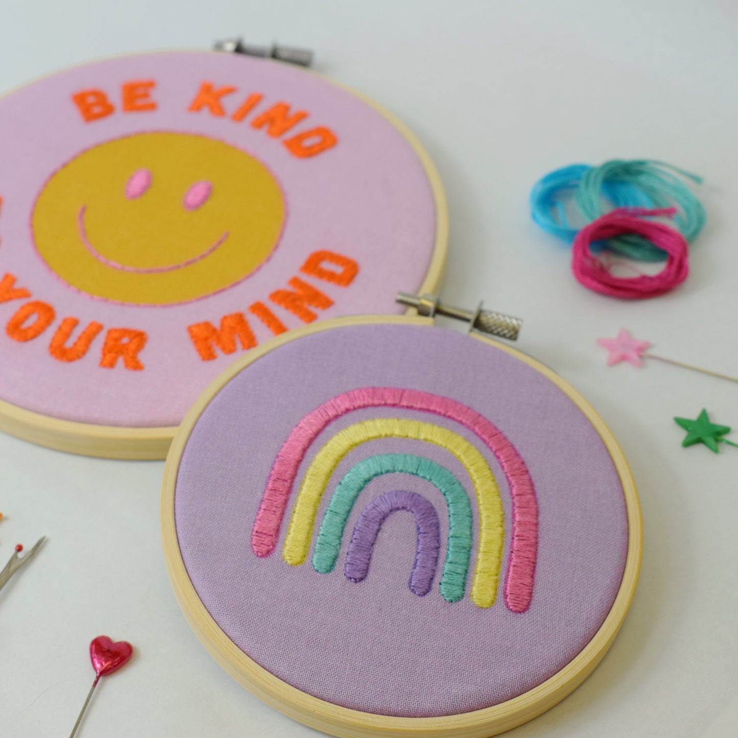 'Candy Rainbow' Mini Embroidery Craft Kit