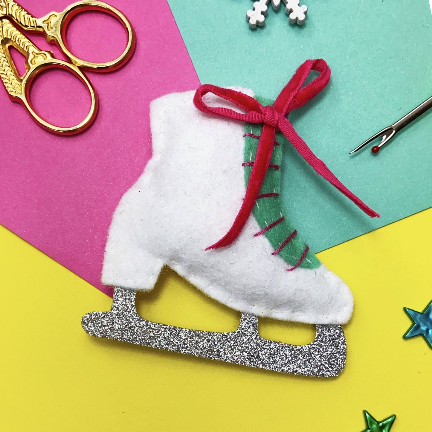 'Ice Skate' Mini Felt Decoration Kit
