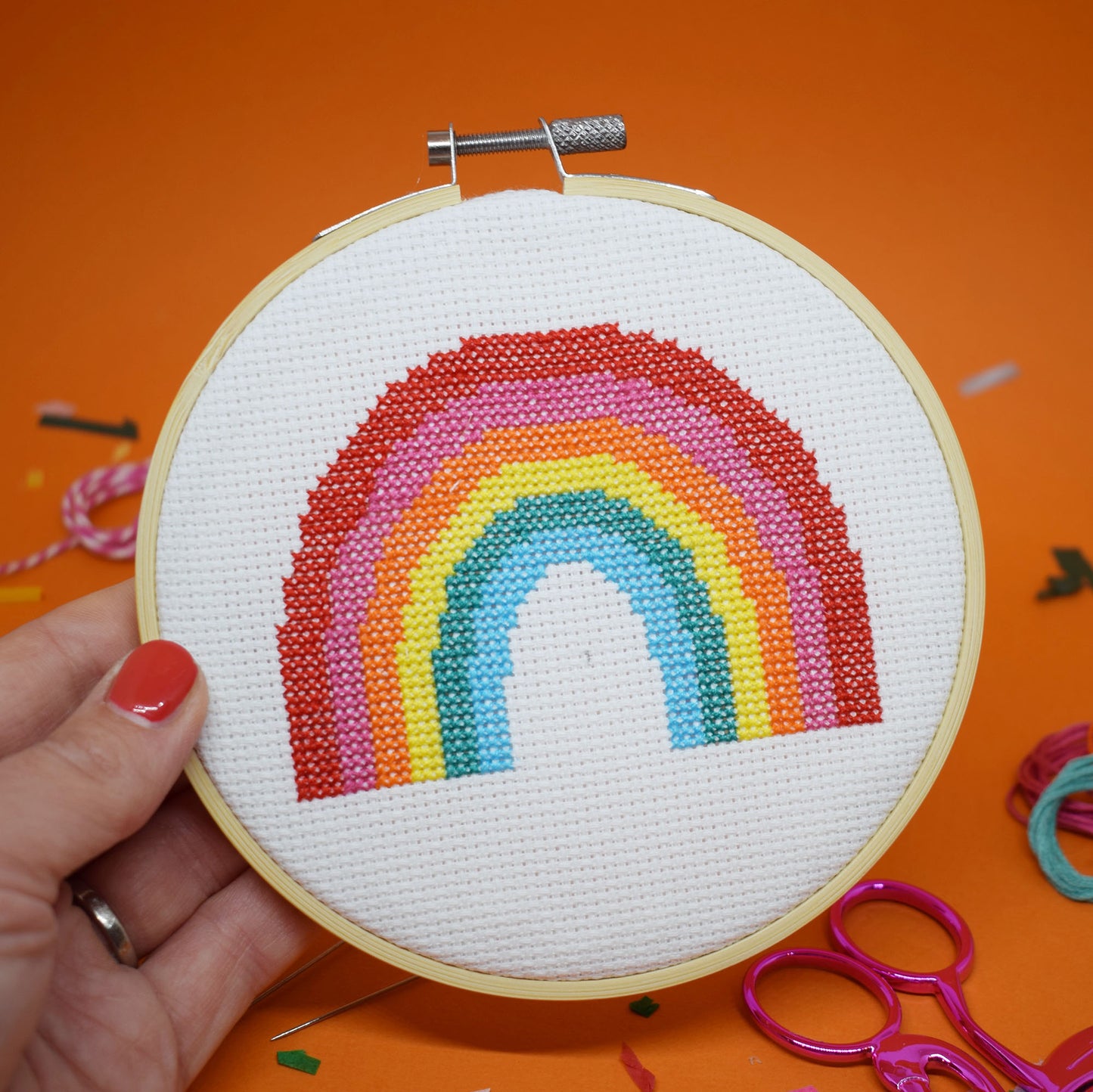 Super Rainbow Large Cross Stitch Kit