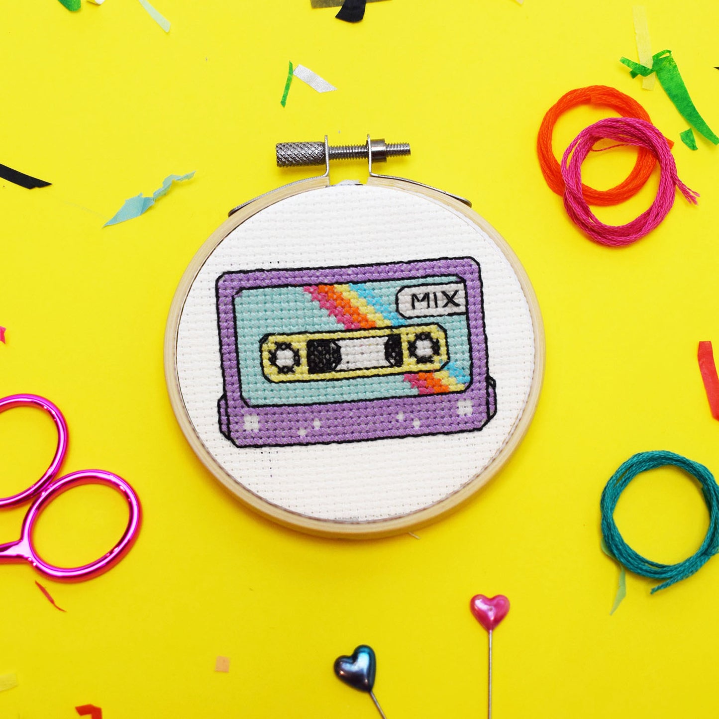'Mixtape' Mini Cross Stitch Kit
