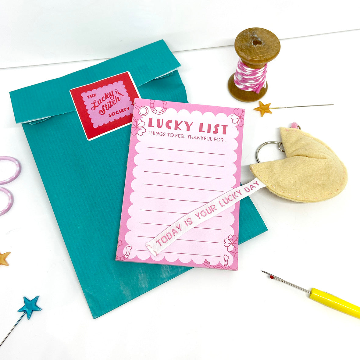 LUCKY LEFTOVERS! Fortune Cookie Felt and 'Lucky List' Set