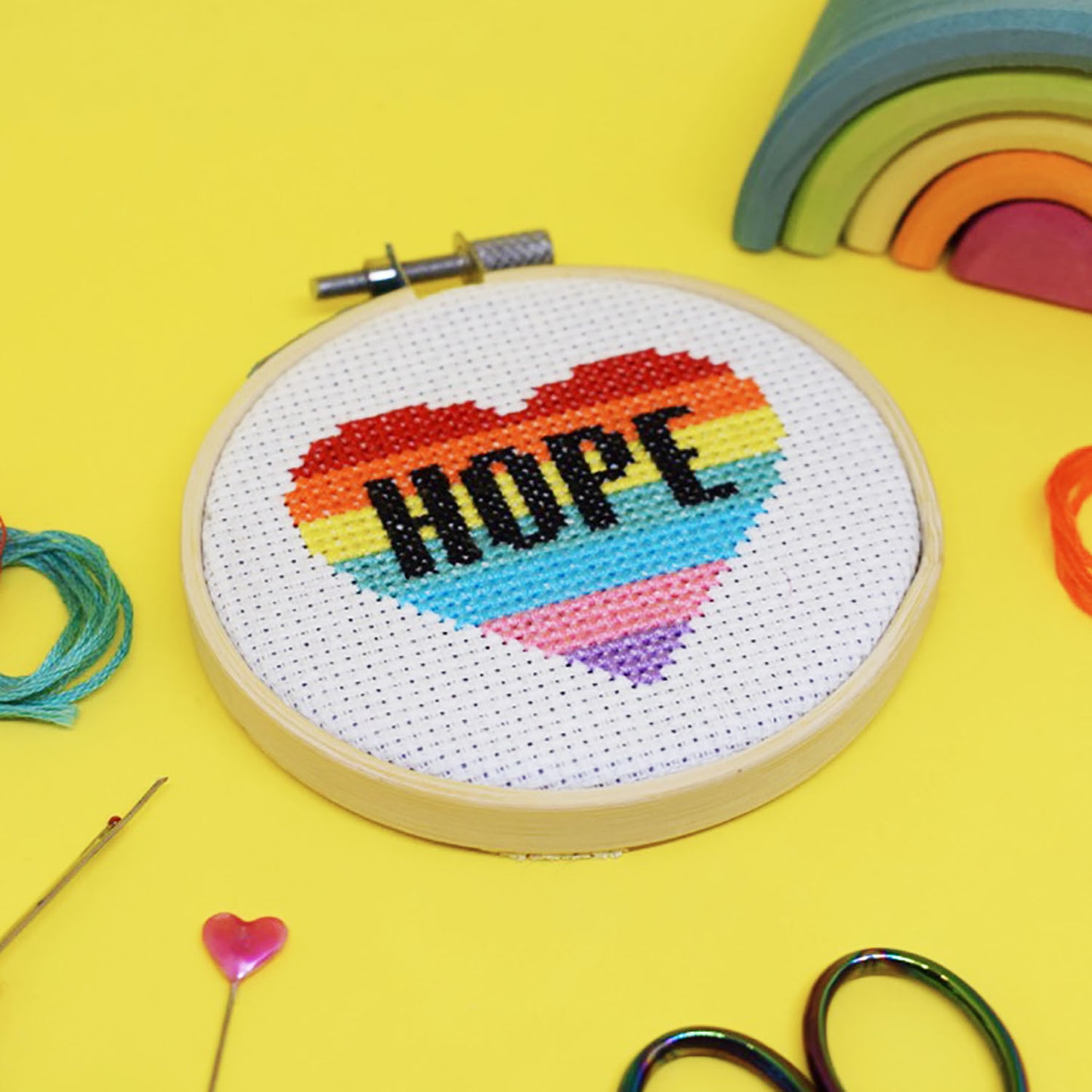 'Hope Heart' Mini Cross Stitch Kit