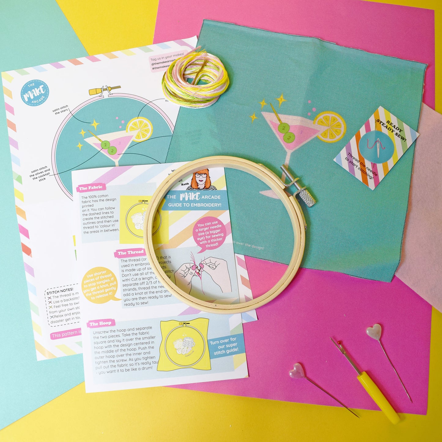 Crafty Cocktail Embroidery Kit