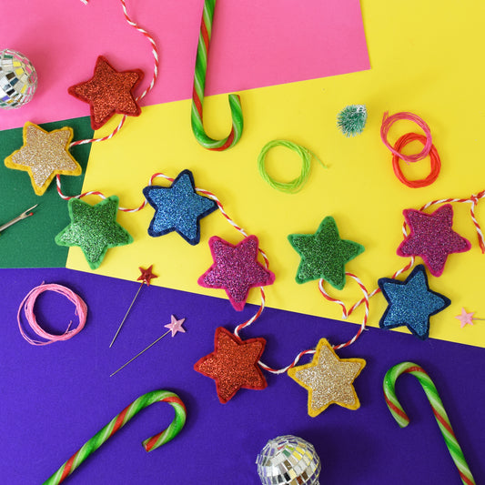 'Sparkly Star' Felt Garland Kit