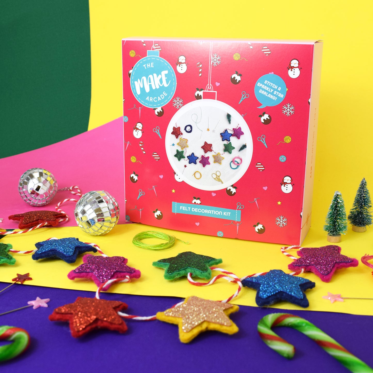 'Sparkly Star' Felt Garland Kit