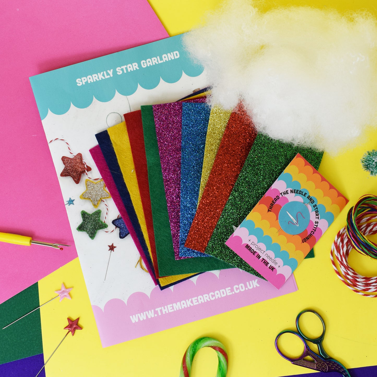 'Sparkly Star' Felt Garland Kit