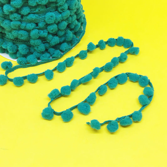 Teal Pom Pom Trim