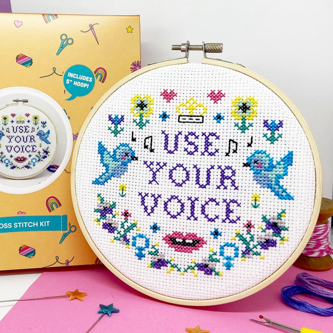 Use Your Voice Large Cross Stitch Kit