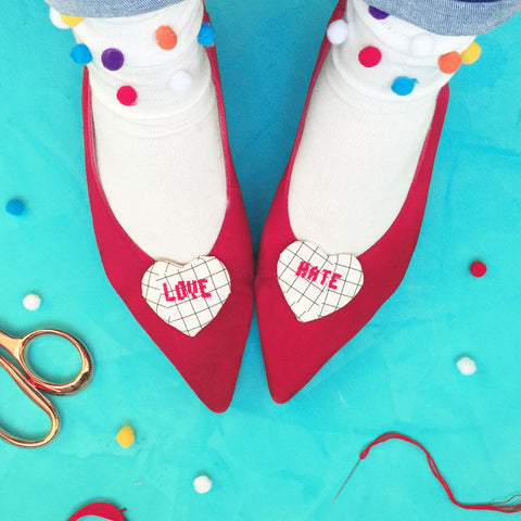 Cross Stitch Shoe Clips!