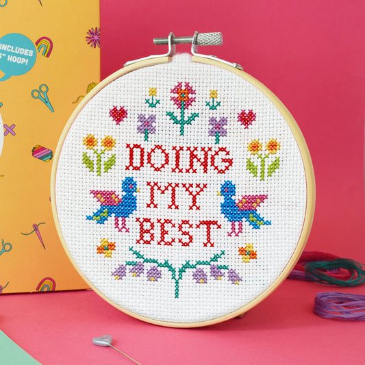 'Doing my Best' Cross Stitch - PDF Pattern