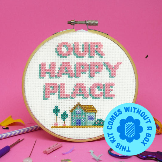 'Our Happy Place' Large Cross Stitch Kit