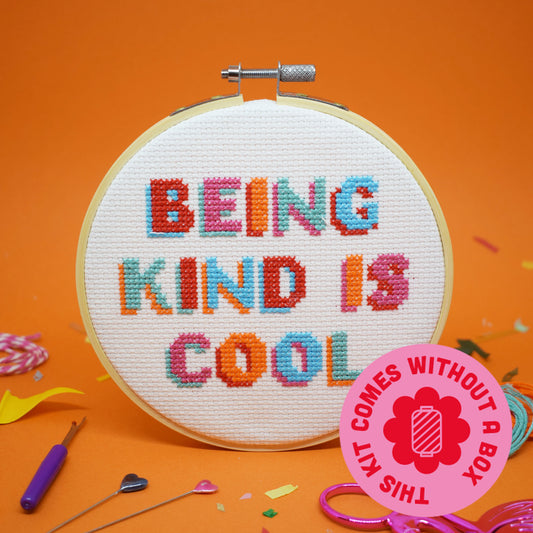 'Being Kind is Cool' Large Cross Stitch Kit