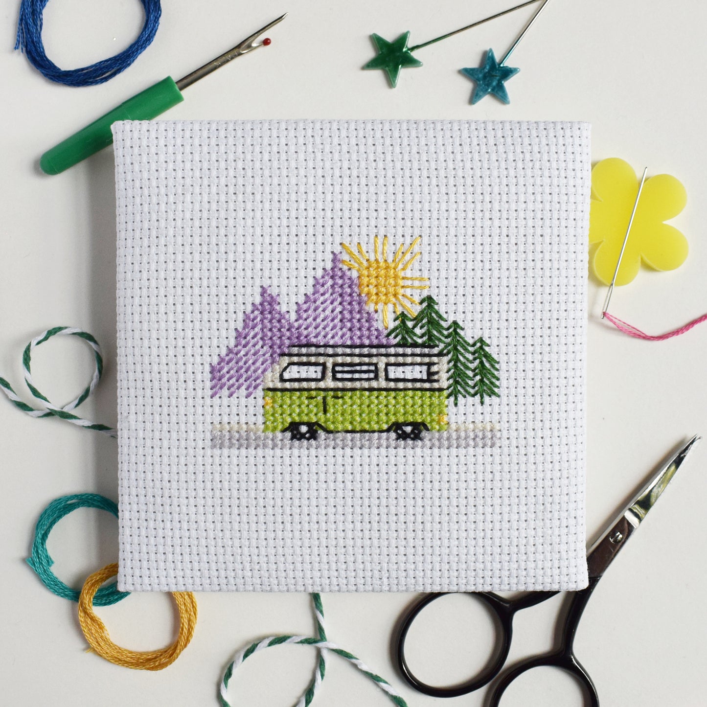 'Campervan' Mini Cross Stitch Kit