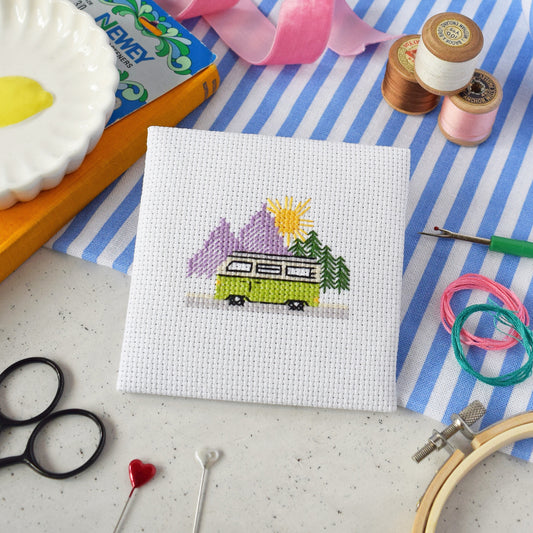 'Campervan' Mini Cross Stitch Kit