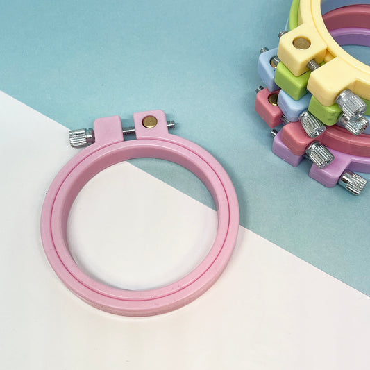 Candyfloss Pink - 7cm Mini Embroidery Hoop