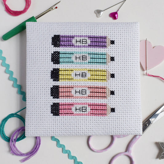 'Crayons' Mini Cross Stitch Kit