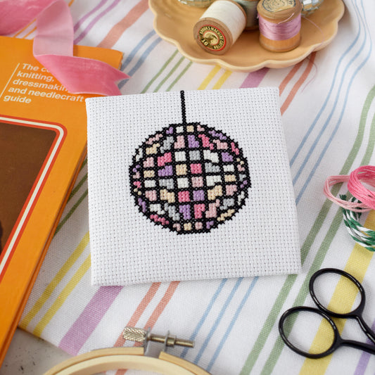 'Disco Ball' Mini Cross Stitch Kit