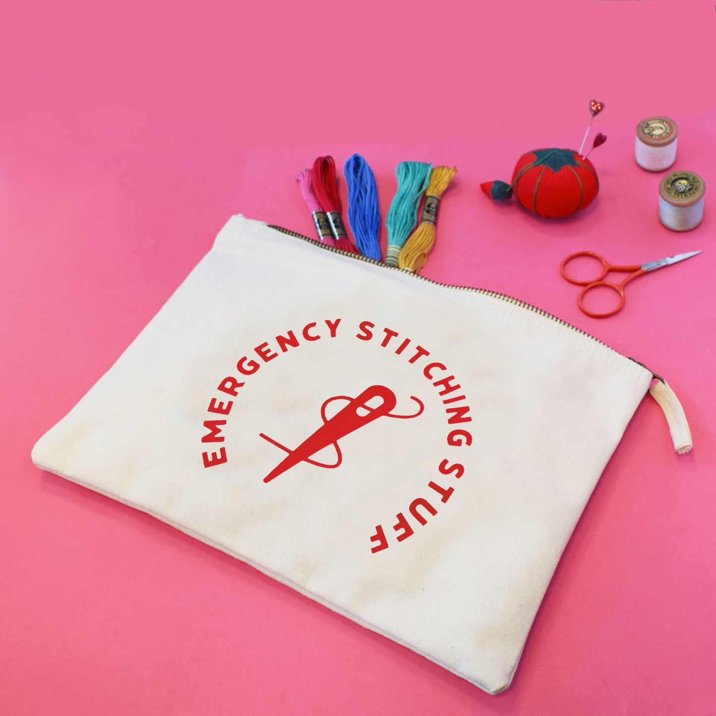 Emergency Stitching Stuff - Large Craft Project Bag