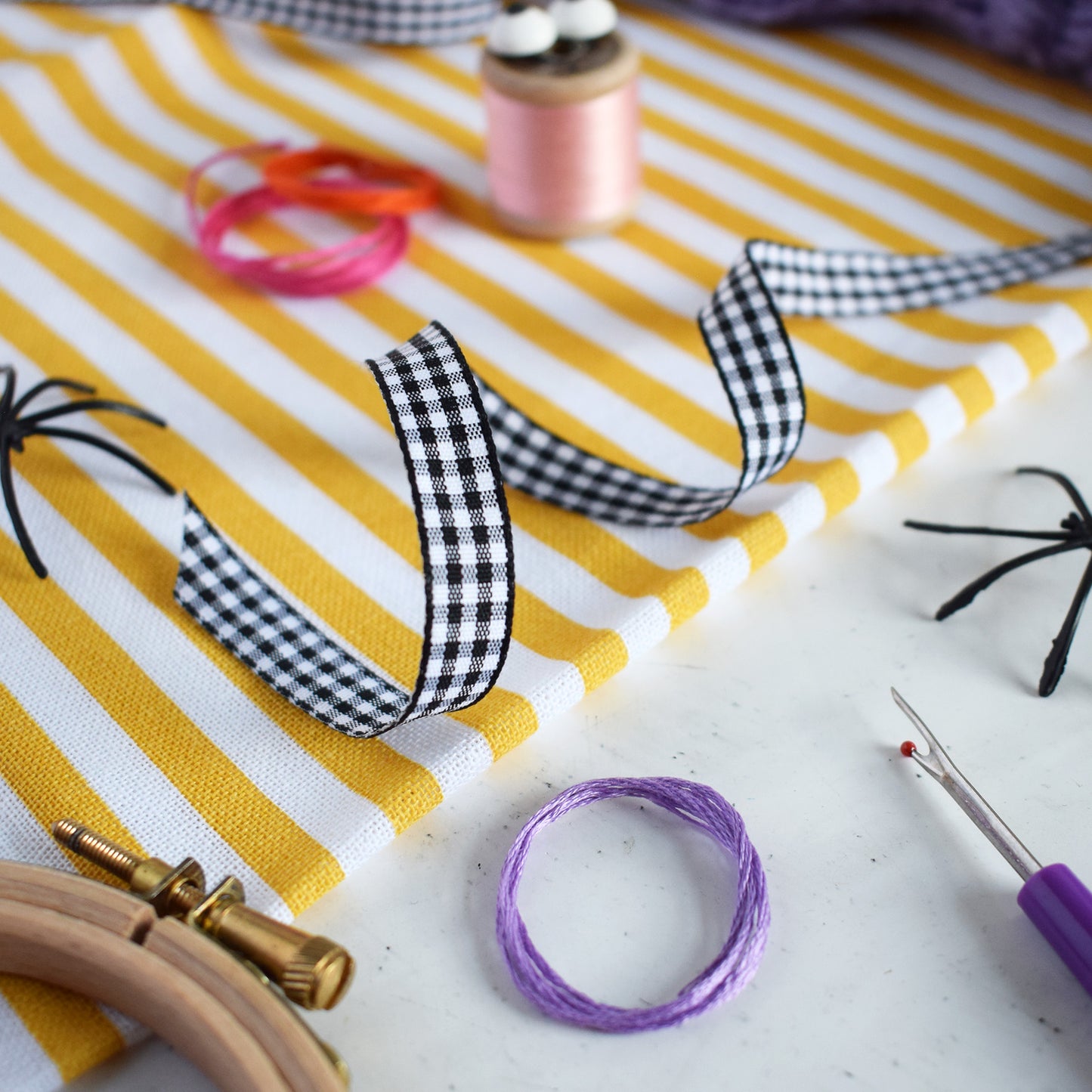 Black Gingham Ribbon