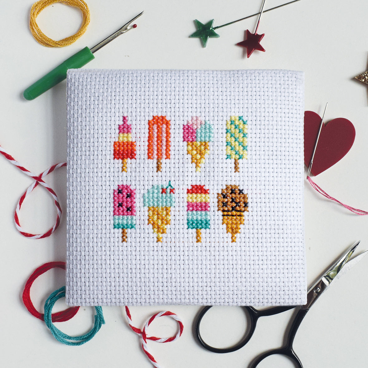 'Ice Cream' Mini Cross Stitch Kit