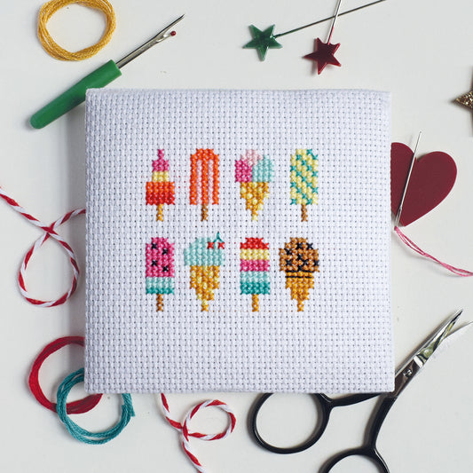 'Ice Cream' Mini Cross Stitch Kit