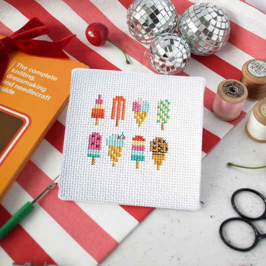 'Ice Cream' Mini Cross Stitch Kit
